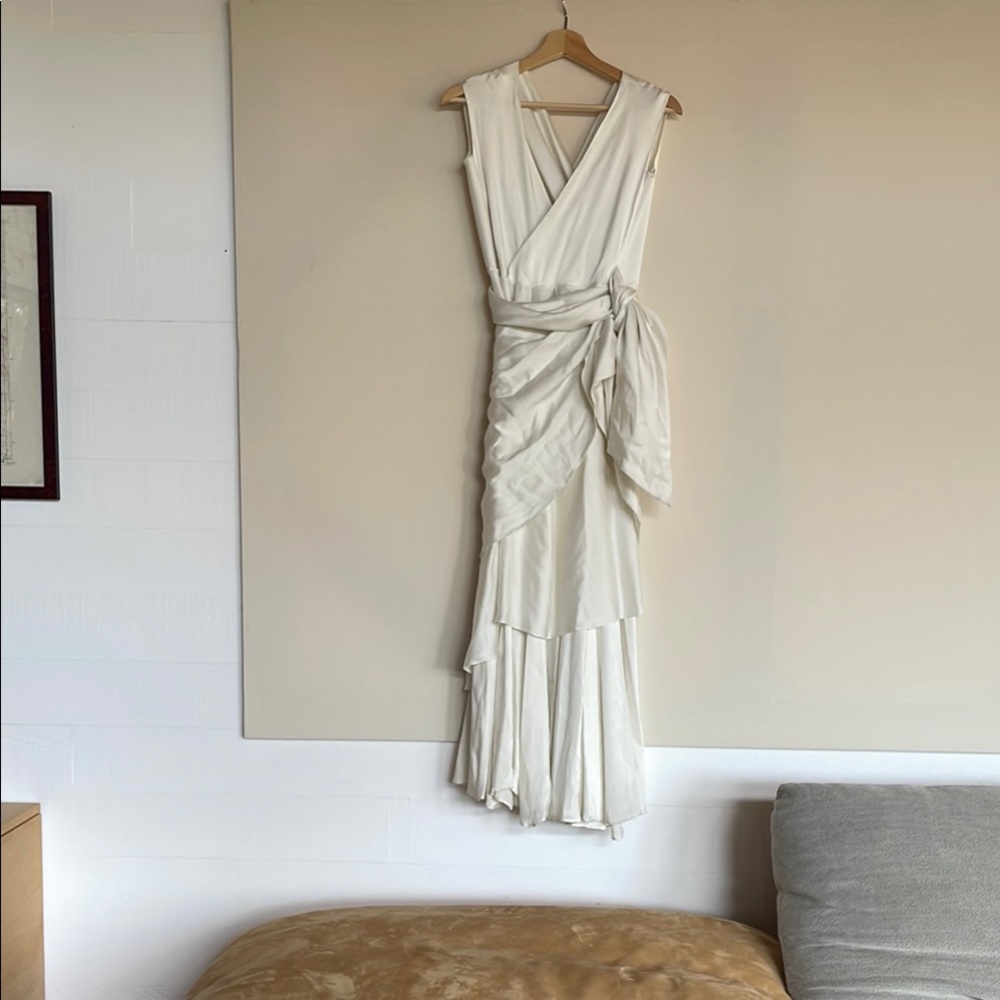 Cortana bride silk wrap wedding dress